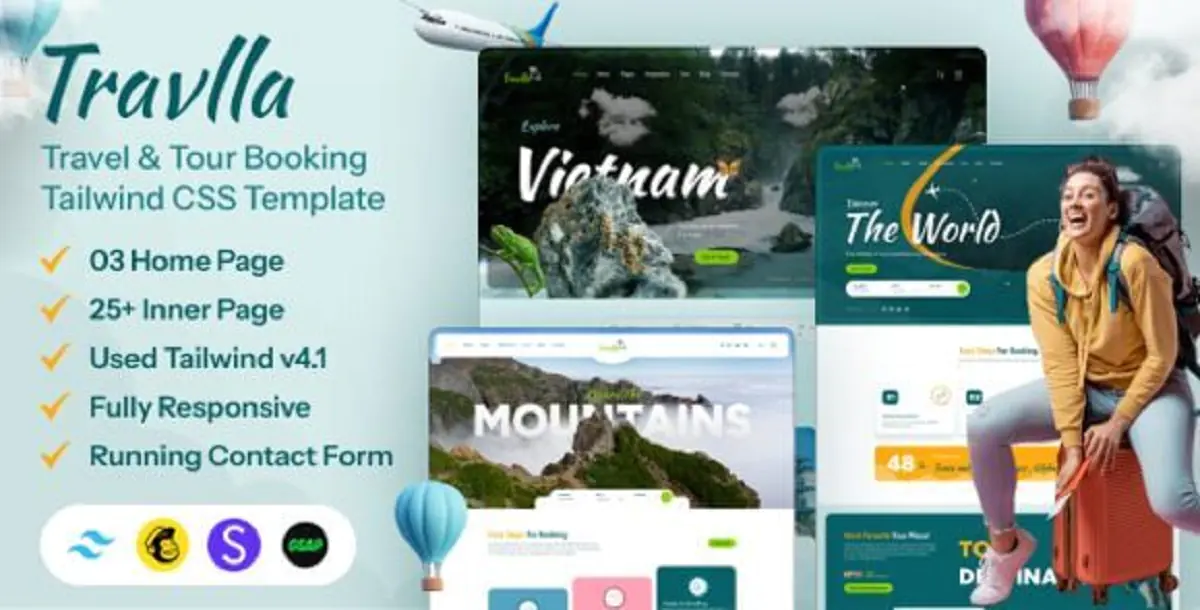 Travel & Tour Booking Tailwind CSS Template