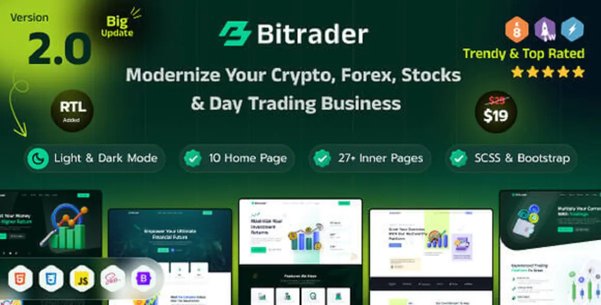 Crypto, Stock and Forex Trading Business HTML Template