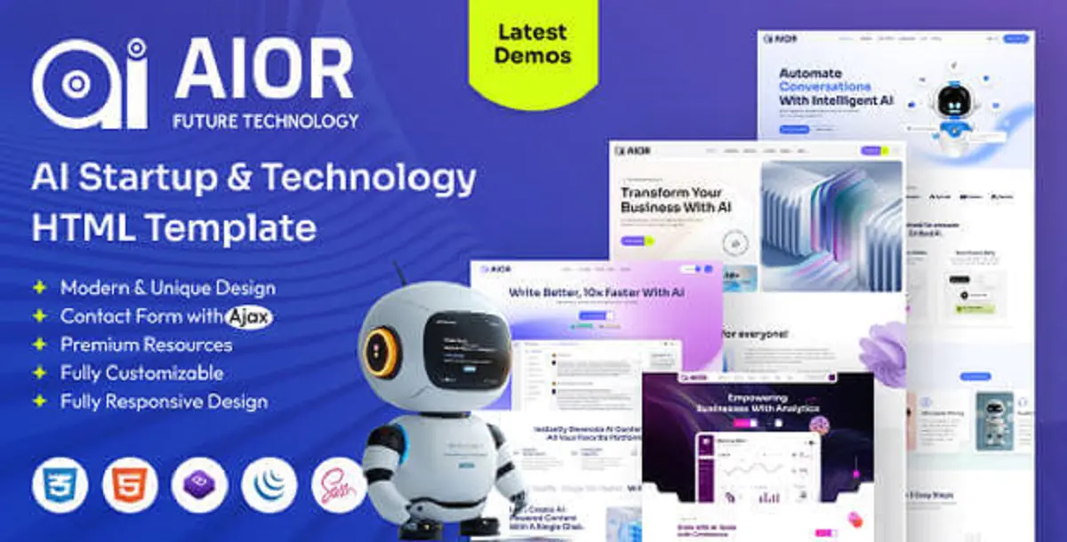 AI Startup & Technology HTML template