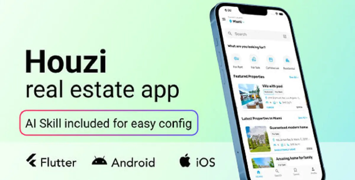 Houzi AI real estate app | Houzez | Flutter