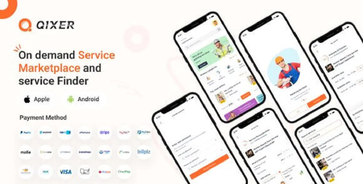 Qixer – Multi-Vendor On Demand Service Marketplace and Service Finder Buyer Flutter Ap