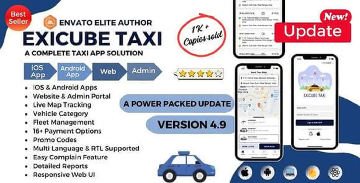 Exicube Taxi App – Source Code