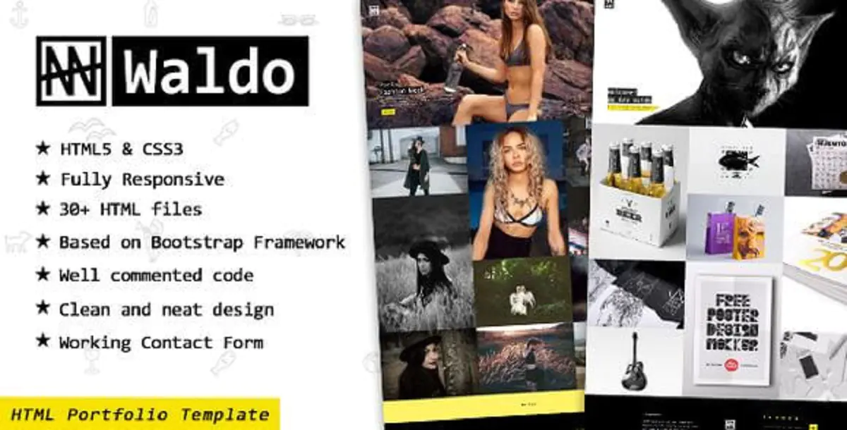 Creative Portfolio Showcase HTML Website Template for Freelancers, Creatives & Agencies
